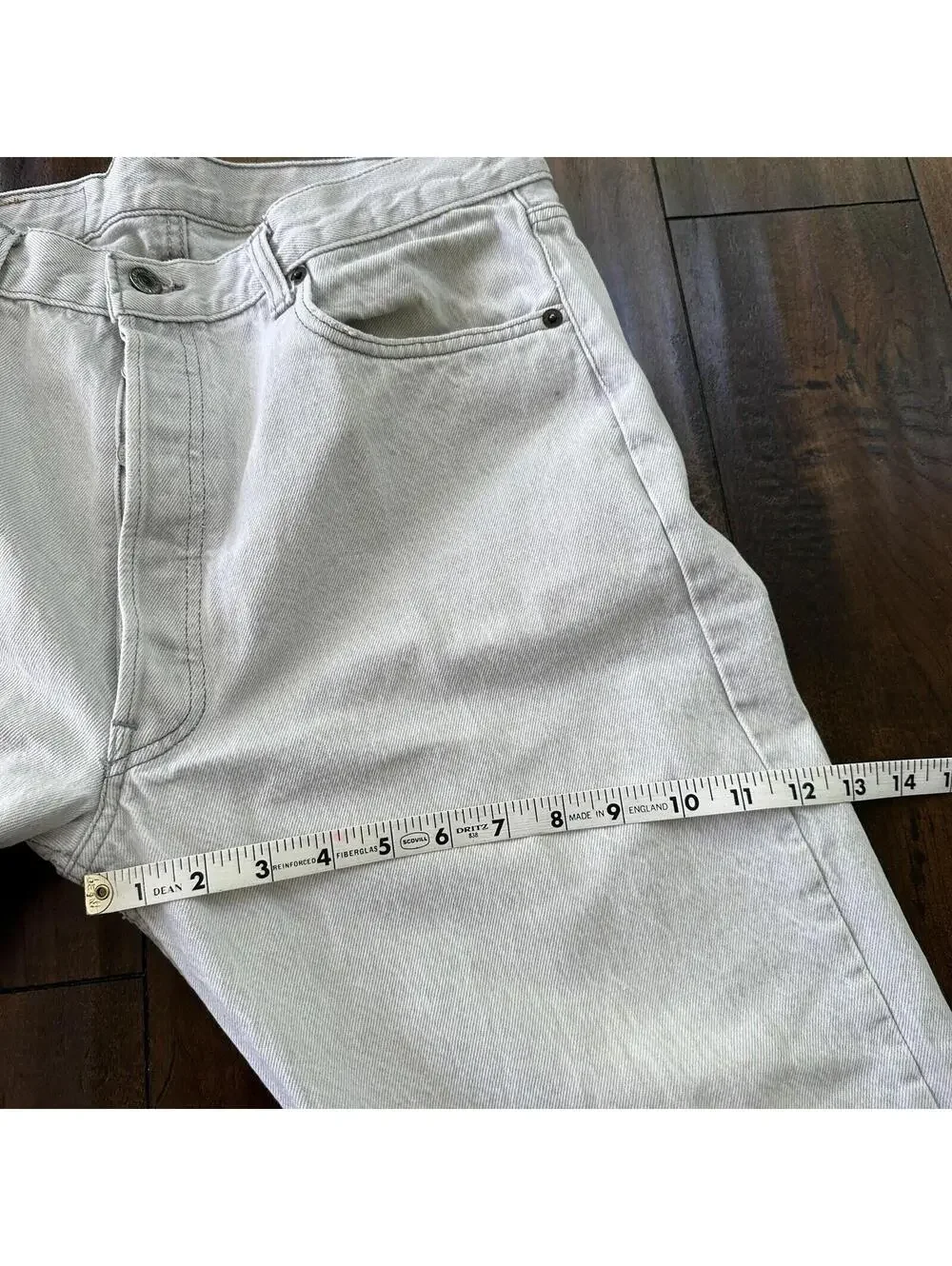 Vintage 90s Levis 501 USA 36x30 Tag Jeans 80s Blue Light Bleach Wash Act 32x29